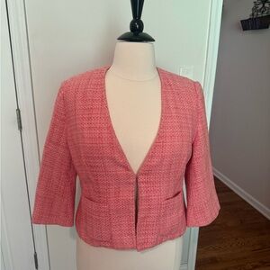 East 5th tweed style jacket. Size XL. Rose color. Two front pockets.